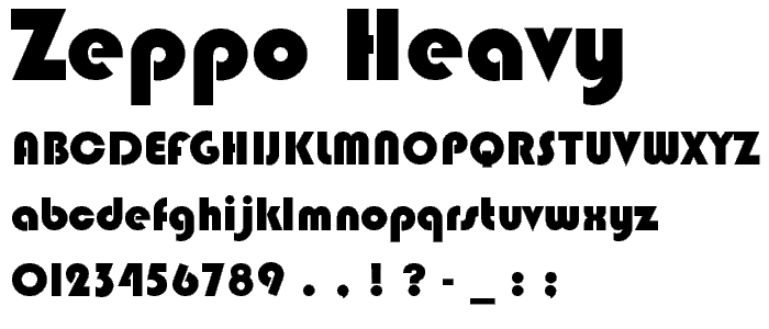 Zeppo Heavy font